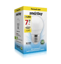 Лампа светодиодная Smartbuy-G45-07W/3000/E27 SBL-G45-07-30K-E27