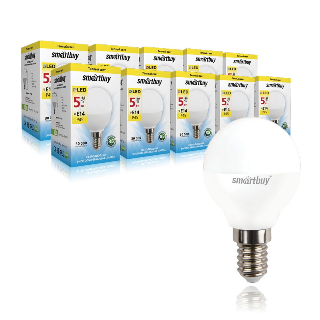 Лампа светодиодная Smartbuy-P45-05W/3000/E14 SBL-P45-05-30K-E14