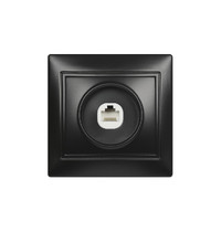 Розетка компьютерная RJ-45 Венера SBE-01b-S1-RJ (1 местная черная)