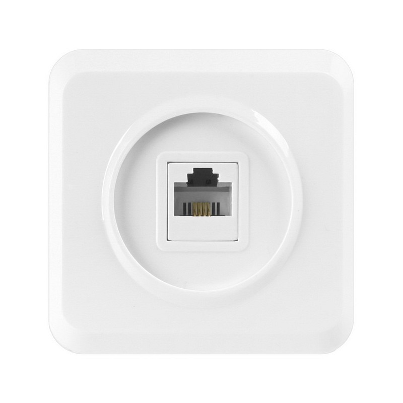 Розетка компьютерная RJ-45 Юпитер SBE-03w-S1-RJ (1 местная белая)