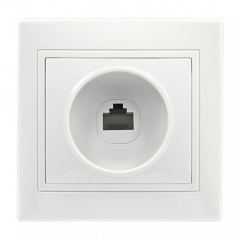 Розетка компьютерная RJ-45 Венера SBE-01w-S1-RJ (1 местная белая)