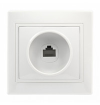 Розетка компьютерная RJ-45 Венера SBE-01w-S1-RJ (1 местная белая)