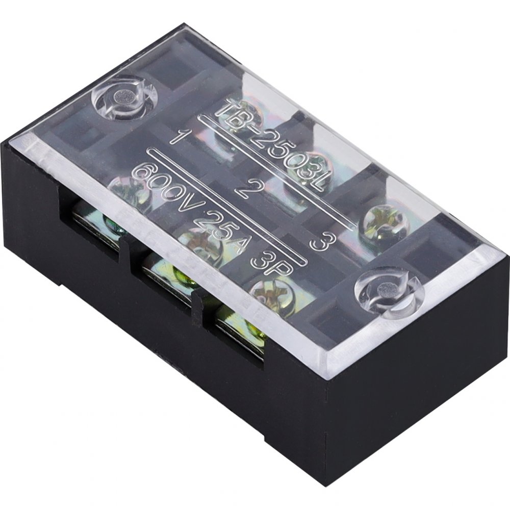 Клеммный терминал SBE-tb-03-25 TB-0325 (до 2,5 мм2 25A 3 клеммные пары цена за 1шт кратно 50)