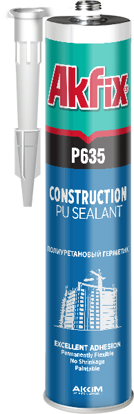 Герметик Akfix P635 ПУ 71 (быстросохнущий 310мл черный)