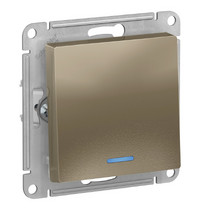 Выключатель 1 кл AtlasDesign Systeme Electric ATN000513 (с подсв с/у шампань механизм)