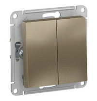 Выключатель 2 кл AtlasDesign Systeme Electric ATN000565 (прох с/у шампань механизм)