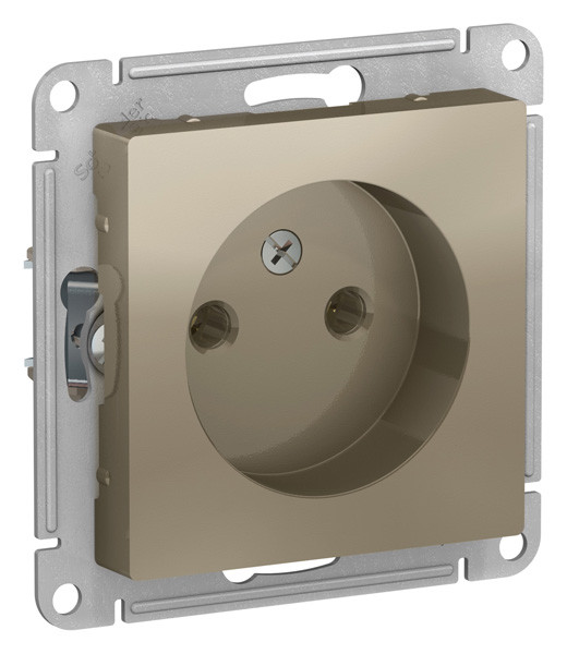 Розетка 1 гн AtlasDesign Systeme Electric ATN000541 (без з/к с/у шампань механизм 16А)