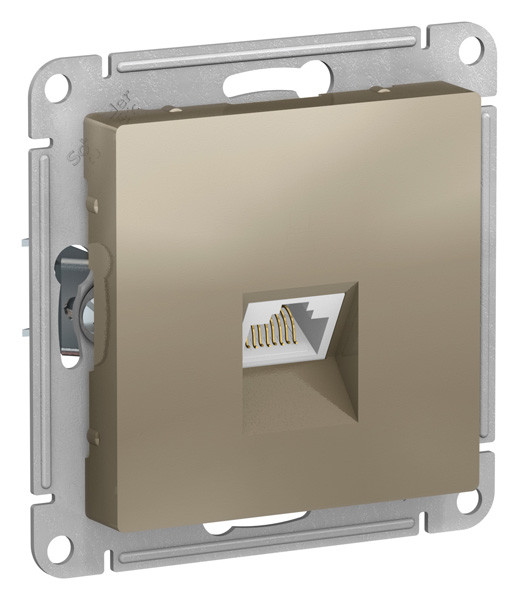 Розетка 1 гн компьютерная RJ45 AtlasDesign Systeme Electric ATN000583 (с/у шампань механизм кат 5е)