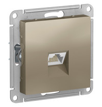 Розетка 1 гн компьютерная RJ45 AtlasDesign Systeme Electric ATN000583 (с/у шампань механизм кат 5е)