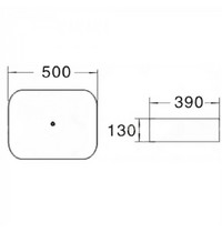 Раковина накладная R78109MB (на столешницу черная 500х390х130 мм)
