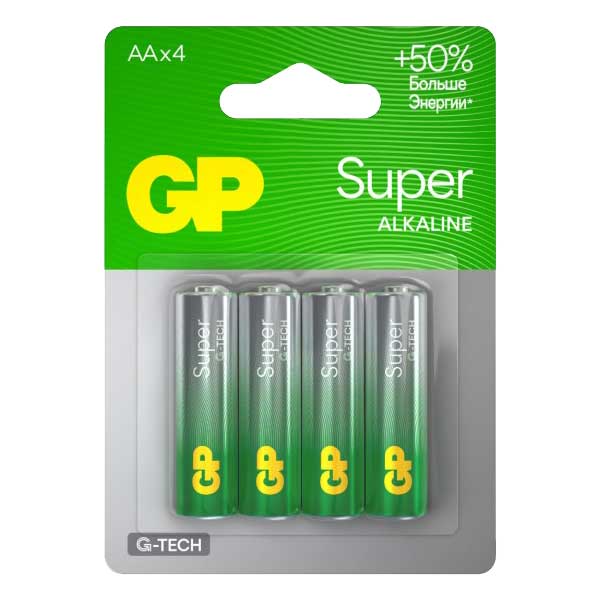Элемент питания LR6 Super Alkaline G-TECH 15AA21-2CRSBC4 (4 бл)