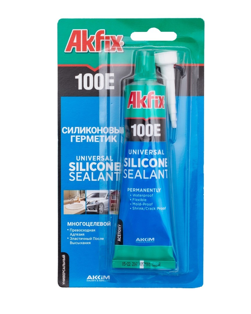 Силикон Akfix 100E универсальный 50 мл белый блистер