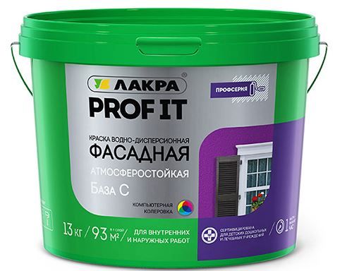 Краска фасадная Лакра Prof It 9592371 База С 6 кг