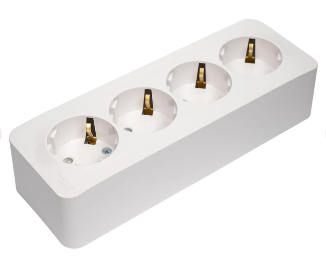 Розетка Systeme Electric Blanca BLNRA011411 (4 гн с з/к шторки о/у белый изол пласт 16А IP20 1/4)