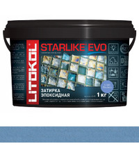 Затирка эпоксидная Litokol Starlike Evo S.330 Blu Avio 247887 (2-х комп ведро 1кг)
