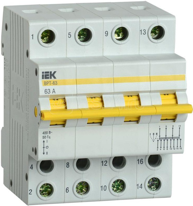 Переключатель трехпозиционный IEK BPT-63 MPR10-4-063 (4P 63A)