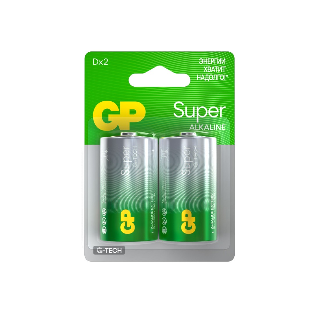 Элемент питания GP LR20-2бл G-TECH GP 13AA21-2CRSBC2