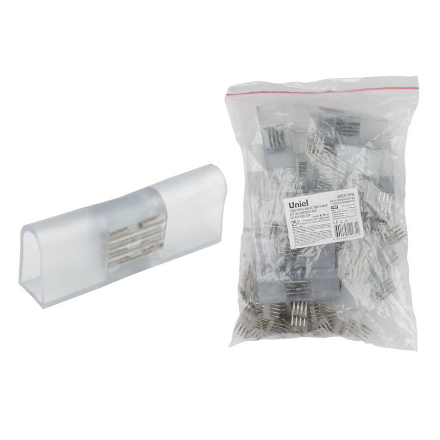 Соединитель UTC-K-14/N22 Clear 025 Polybag UL-00005794 (контактный прямой для светодиодных лент ULS-N22 RGB Neon 220B)