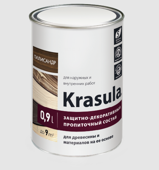 Защитно-декоративный состав Krasula 4380 (палисандр 0,9л)