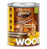 Пропитка декоративная Lazurit Wood (для защиты древесины орегон 1л/0,8 кг)