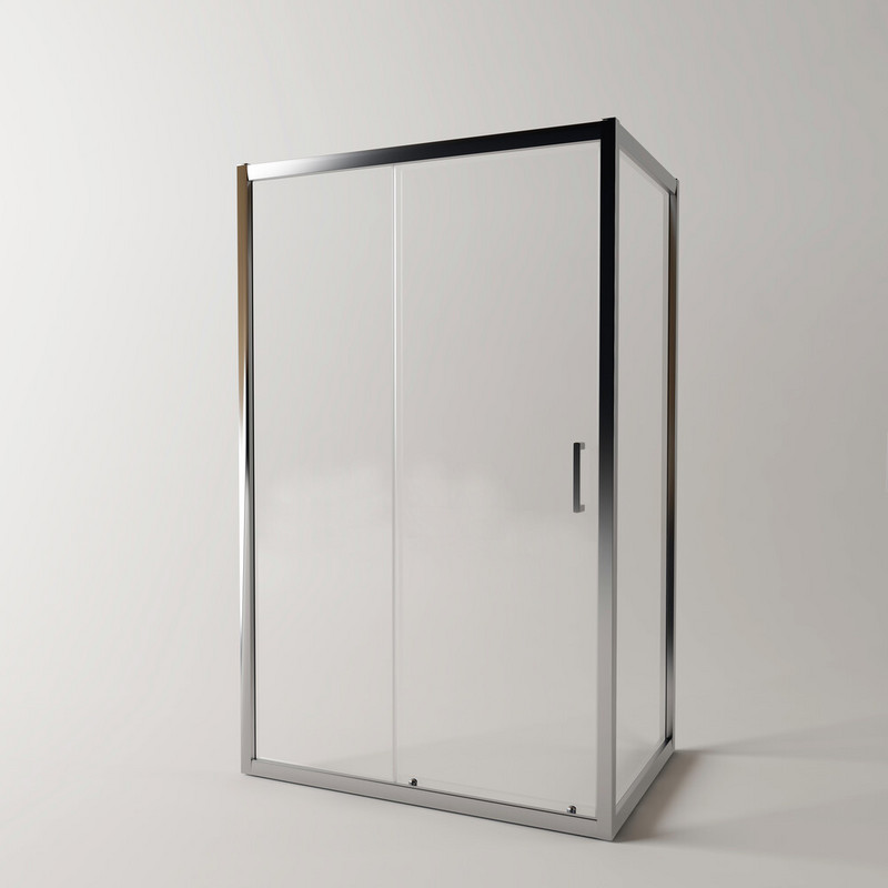 Душевое ограждение Eva Gold EG2C 120x90 см (прямоугольное прозрачное стекло профиль хром)