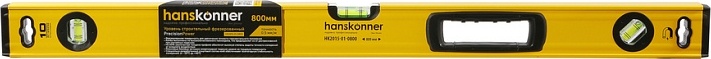 Уровень алюминиевый Hanskonner HK2015-01-0800 (800 мм 3 колбы магнитный точность 0.5 мм/м)