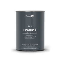 Грунт-эмаль по ржавчине 3 в 1 Элкон матовая 0.8 кг графит (RAL 7024)