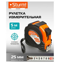 Рулетка строительная Sturm! 21525SP 5 м х 25 мм с усиленным магнитом
