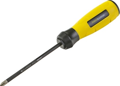 Отвертка крестовая Hanskonner HK1040-16-PH1-100 (1х100 с алмазным наконечником S2 59 HRC)