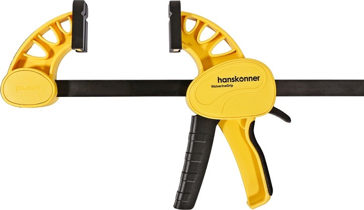 Струбцина быстрозажимная Hanskonner HK1078-08-15 (150 мм 180-200 кгс резиновые накладки сжим-разжим)