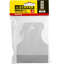 Набор резиновых шпателей Stayer MASTER 1027-H3 (40 мм 60 мм 80 мм белые)