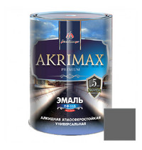 Эмаль алкидная Akrimax Premium ПФ-115 0.8 кг серая УТ-00001585