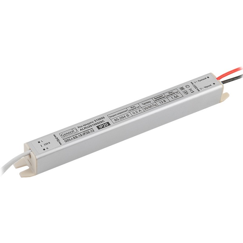 Драйвер светодиодный для лайтбокса GDLI-SS-18 51006 (12В IP20)