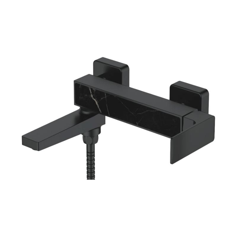 Смеситель для ванны Ledeme L3173B (латунь короткий излив черный)