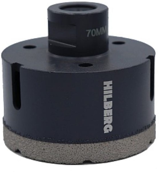 Коронка алмазная Super Hard Hilberg 70 мм М14 с техническим воском (HH670) 13629