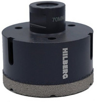 Коронка алмазная Super Hard Hilberg 70 мм М14 с техническим воском (HH670) 13629