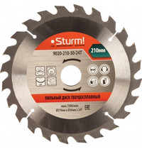 Диск пильный Sturm! 9020-210-30-24T 210x30 мм 24 зуба