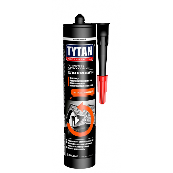 Герметик каучуковый для кровли Tytan Professional 310 мл 91530 красный (13463)