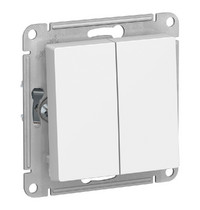Переключатель двухклавишный промежуточный Systeme Electric AtlasDesign ATN000173 (10А белый)