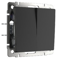 Переключатель перекрестный двухклавишный Werkel W1123006 (черный)