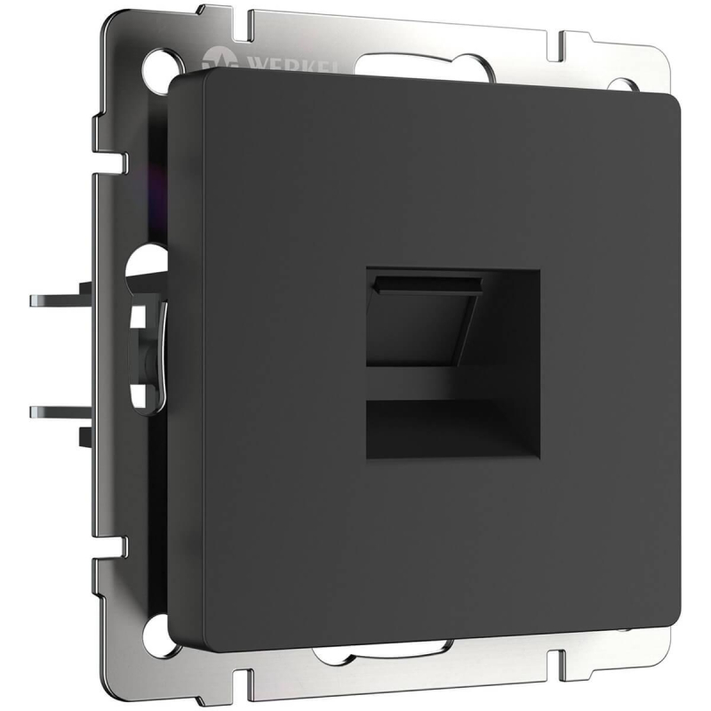 Розетка интернет Werkel RJ-45 черный матовый W1181008