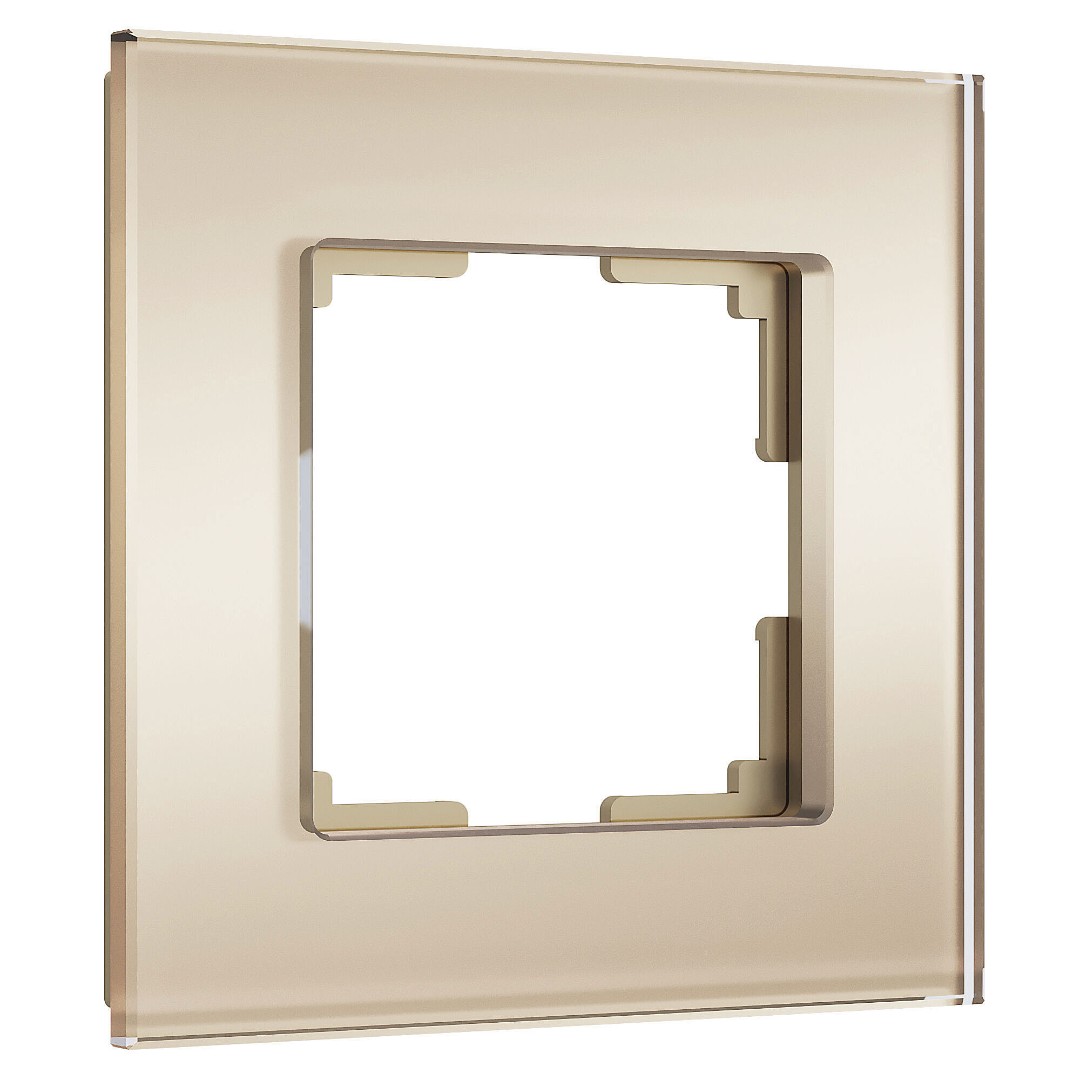Рамка на 1 пост Senso шампань стекло soft-touch Werkel W0013111
