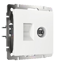 Розетка комбинированная ТВ + Ethernet RJ-45 Werkel W1181301 (кат 6 белый)