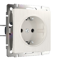 Розетка с заземлением Werkel W1171013 (перламутровый рифленый)