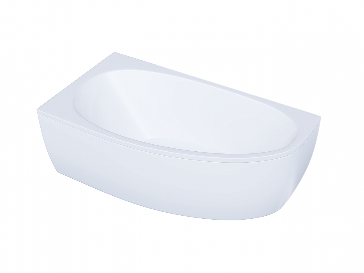 Ванна асимметричная Redo Blix 160x90 см BLI160-L000012 (левая с каркасом и экраном)