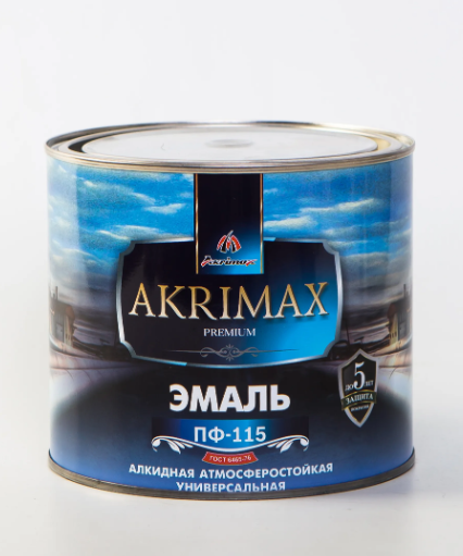 Эмаль алкидная Akrimax Premium ПФ-115 1.7 кг голубая 1590