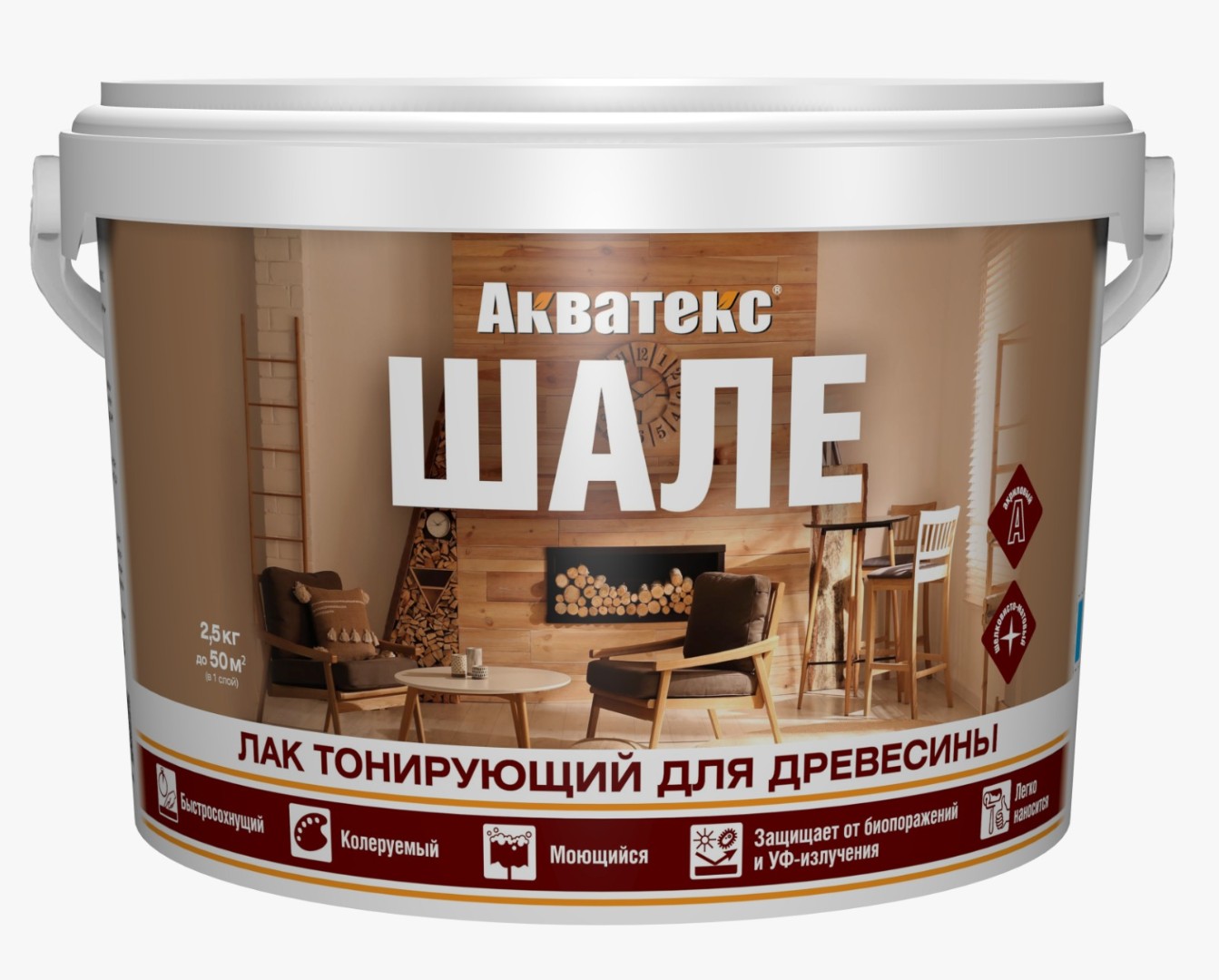 Лак Рогнеда Акватекс Шале 2.5 л Канадский орех 20693