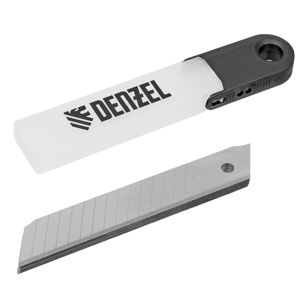 Лезвия Denzel 18 мм сталь SK5-0,5 мм многосегментные 10 шт (79304)