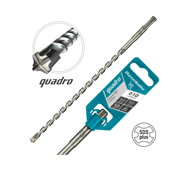 Бур SDS+ Quadro 4 грани 10x310 мм 511031 (16628)