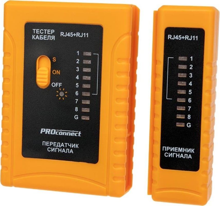 Тестер кабеля RJ-45+RJ-11 468 (1/1/100) 12-1006-4